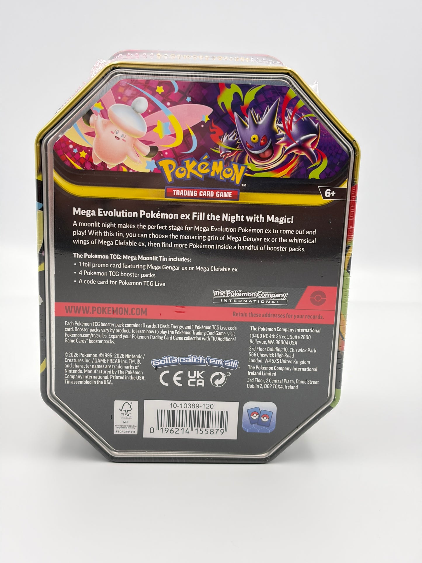 Pokémon Mega Moonlit Tin [Mega Clefable ex]