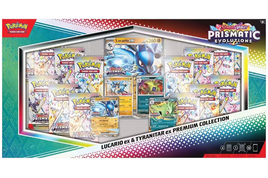 Prismatic Evolutions Lucario ex & Tyranitar ex Premium Collection