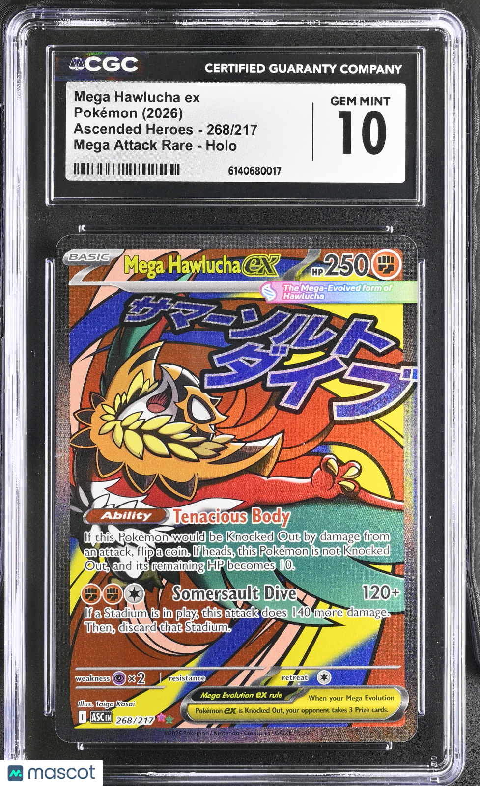 Mega Hawlucha ex MAR 268/217 Ascended Heroes CGC 10 Gem Mint 2026