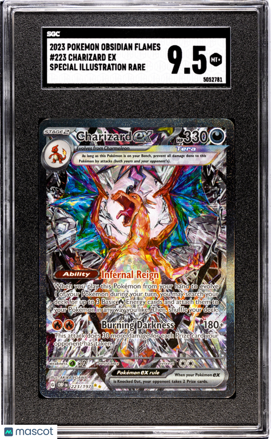 2023 Pokemon Obsidian Flames Charizard EX SGC 9.5 #223
