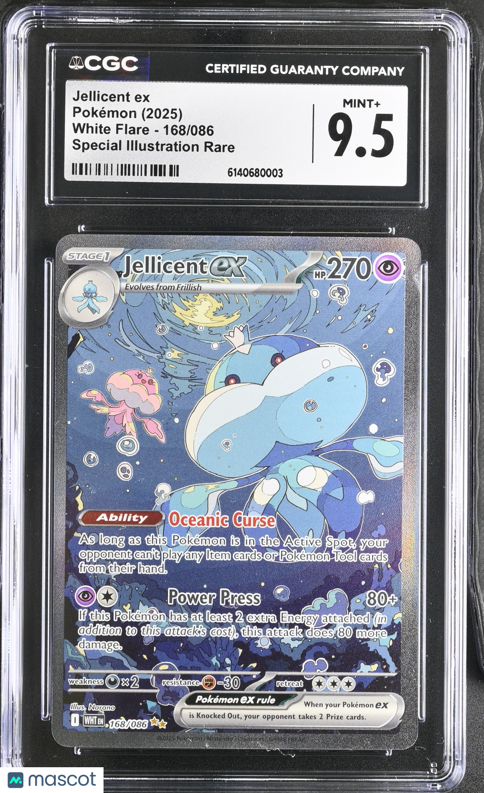 2025 Pokemon White Flare Jellicent ex Special Illustration Rare CGC 9.5 #168/086