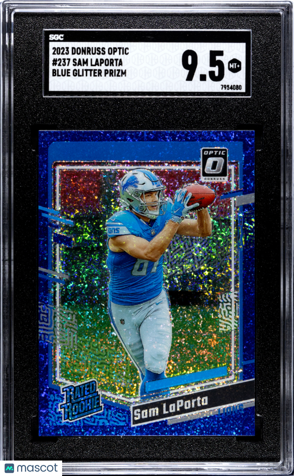 2023 Donruss Optic Sam Laporta #237 Blue Glitter Prizm SGC 9.5